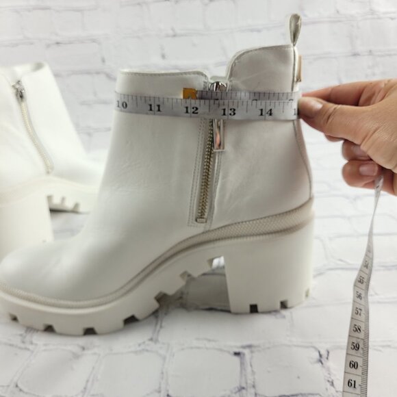 NWOB GB the Change So-Lution Sustainable Leather Chunky Lug Sole Booties - Picture 8 of 14